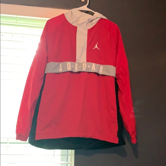 red jordan windbreaker